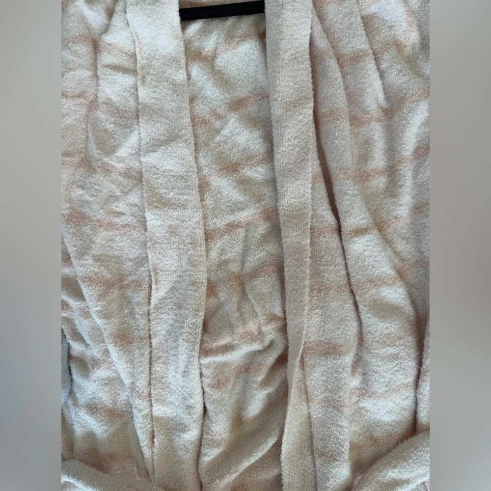 Barefoot Dreams CozyChic Lite Cardigan in Soft Pink worn 1x - Picture 2 of 5
